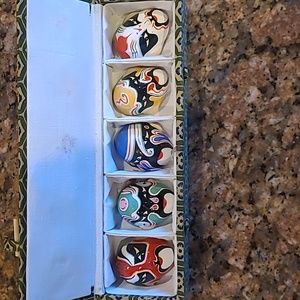 Chinese Opera Masks Miniature Chinese Opera Facial Make Up Masks Red Blue Green